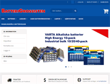 Tablet Screenshot of batterigrossisten.com